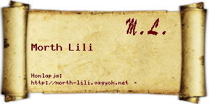 Morth Lili névjegykártya