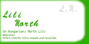 lili morth business card
